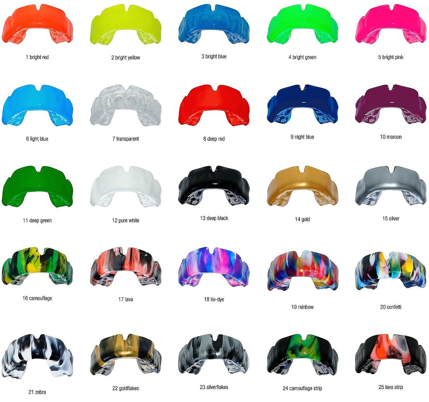 All Custom Mouthguard Colors & Designs- Snap Custom Nightguards