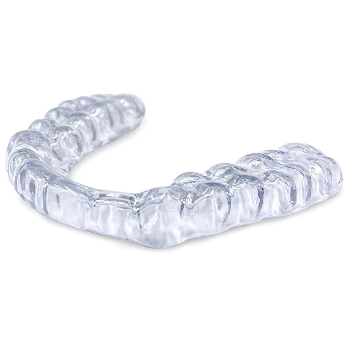 Snap Custom Nightguard's Durable Clear Hard Night Guard, designed to provide maximum protection against heavy teeth grinding and clenching. This robust and transparent dental nightguard combines comfort with a heavy-duty design, ensuring a secure fit for users with intense bruxism. The clear material offers a discreet look, making it an ideal choice for those seeking a long-lasting solution to safeguard their teeth at night.